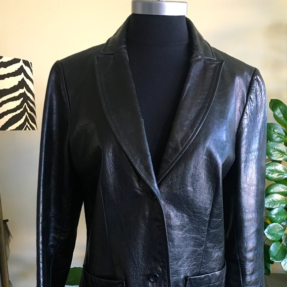 GAP Jackets & Blazers - 💯 Genuine Leather Blazer from the Gap Size Medium